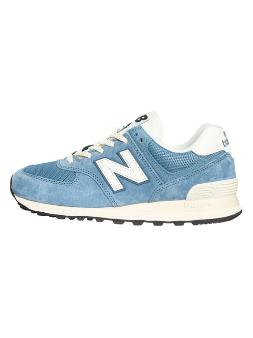New Balance 574 Entrenadores De Gamuza, Azul - Image 2