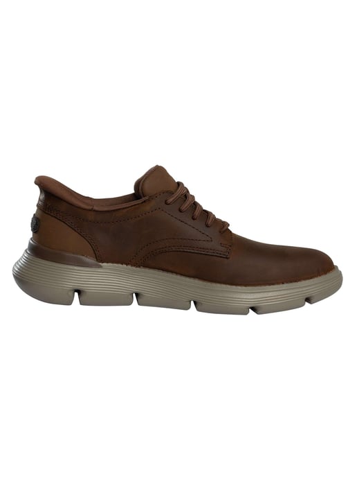 Skechers Zapatillas Sin Cordones Garza De Cuero, Marrón - Image 3
