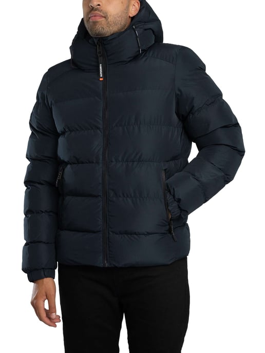 Superdry Chaqueta Acolchada Deportiva Con Capucha, Azul - Image 2