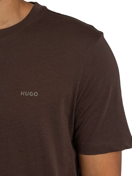 HUGO Camiseta Con Logo En El Pecho Dero222, Marrón - Image 4