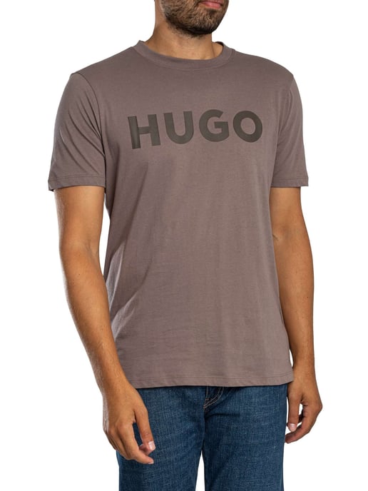 HUGO Dulivio Camiseta Gráfica, Gris - Image 2