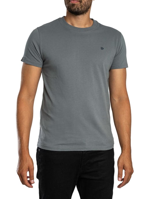 Superdry Camiseta Essential SDC0 Logo EMB, Gris - Image 1