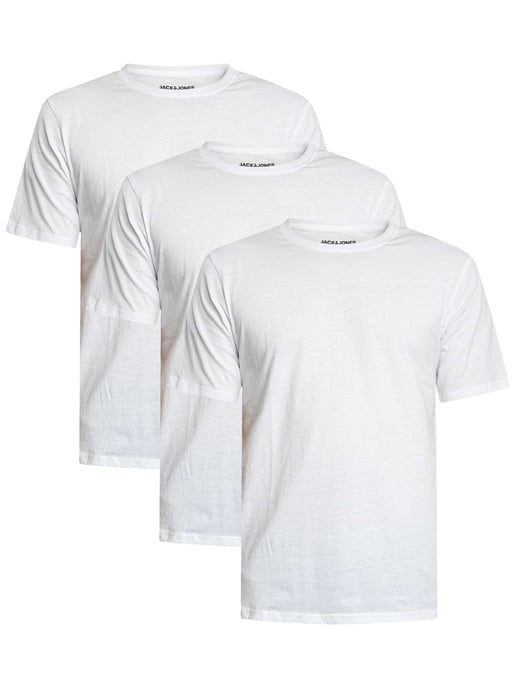 Jack & Jones Pack De 3 Camisetas Básicas, Blanco - Image 1