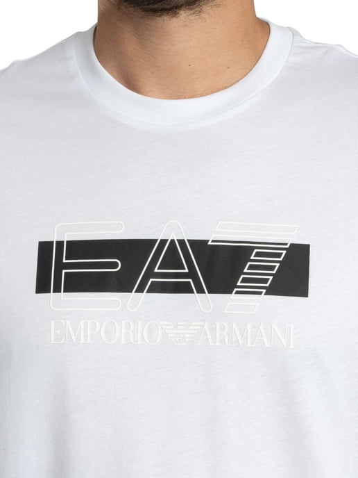 EA7 Camiseta Gráfica De Marca, Blanco - Image 4