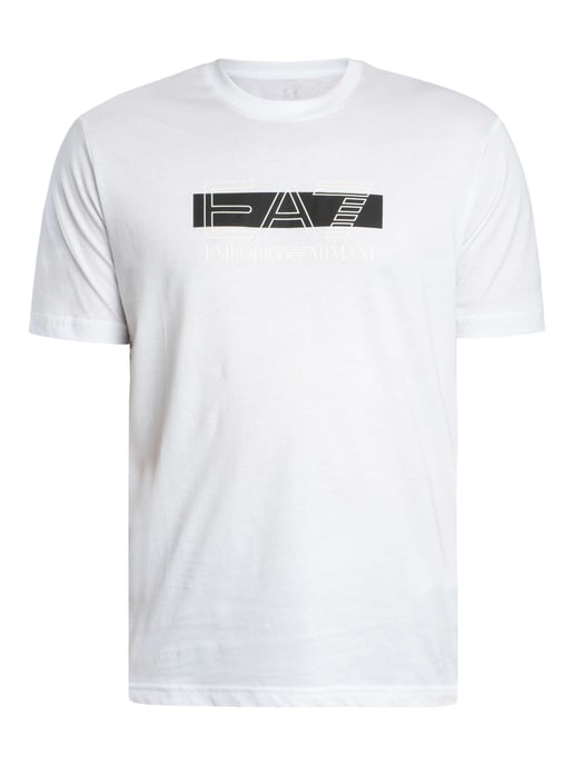 EA7 Camiseta Gráfica De Marca, Blanco - Image 5