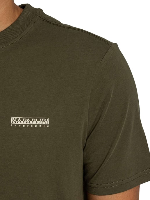 Napapijri Camiseta De Caja Pequeña, Verde - Image 4