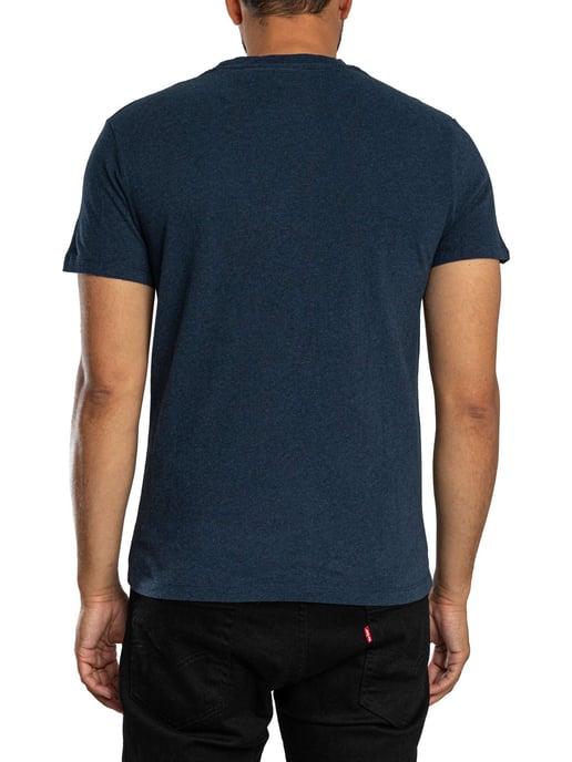 Superdry Camiseta Essential SDC0 Logo EMB, Azul - Image 3