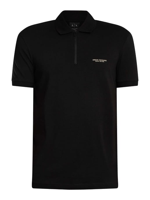 Armani Exchange Polo Slim Logo Con Cremallera, Negro - Image 5
