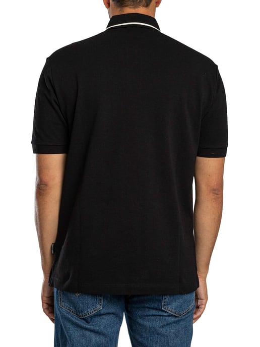Armani Exchange Polo Con Cuello Ribeteado, Negro - Image 3