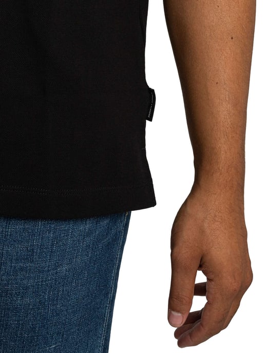 Armani Exchange Polo Con Cuello Ribeteado, Negro - Image 5