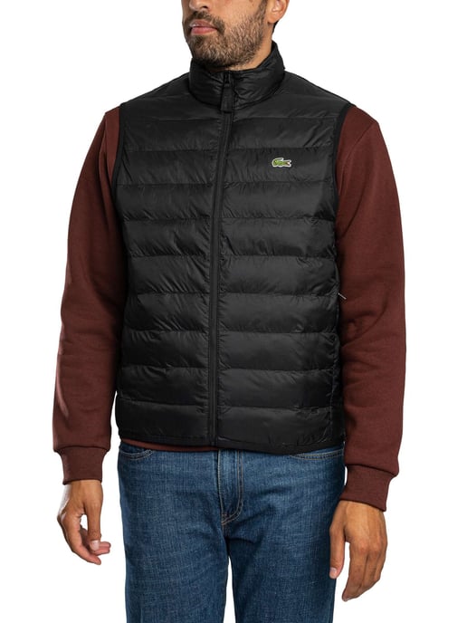 Lacoste Chaleco Acolchado Ligero, Negro - Image 2