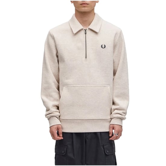 Jersey De Punto Fred Perry Half Zip Porridge Marl - Image 3