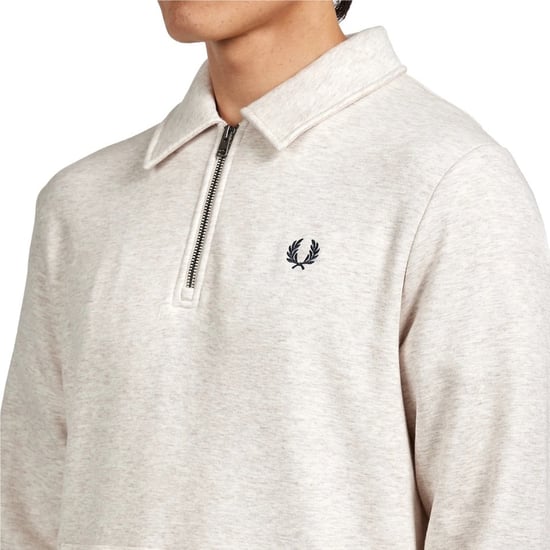 Jersey De Punto Fred Perry Half Zip Porridge Marl - Image 6