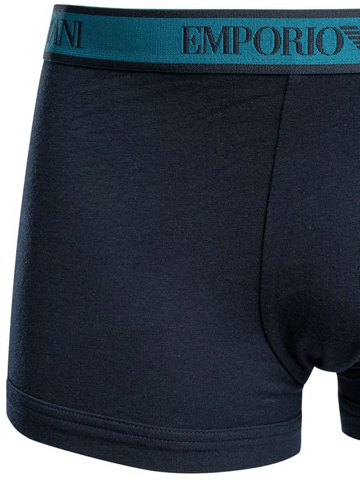 Emporio Armani Pack De 3 Baãºles Elásticos De Algodón, Azul - Image 3