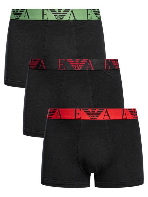 Emporio Armani 3 Pack Trunks, Negro - Image 1
