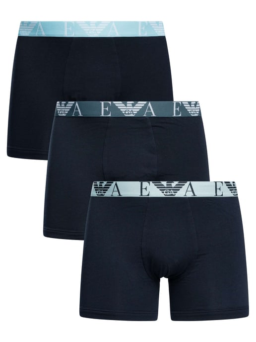 Emporio Armani Pack De 3 Calzoncillos Boxer, Azul - Image 1