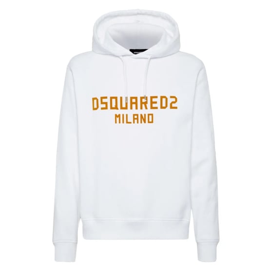 Sudadera Con Capucha Blanca De Corte Cool Con El Logotipo De Milano De Dsquared2 - Image 1