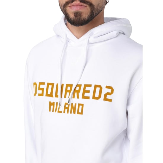 Sudadera Con Capucha Blanca De Corte Cool Con El Logotipo De Milano De Dsquared2 - Image 4