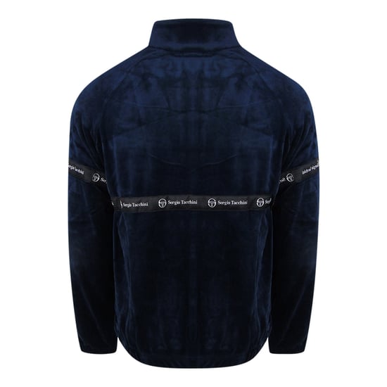 Chaqueta Deportiva De Terciopelo Azul Marino De Sergio Tachini - Image 2