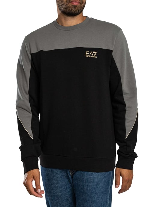 EA7 Sudadera Bicolor, Negro - Image 1