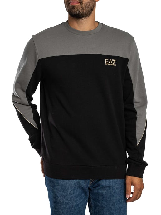 EA7 Sudadera Bicolor, Negro - Image 2