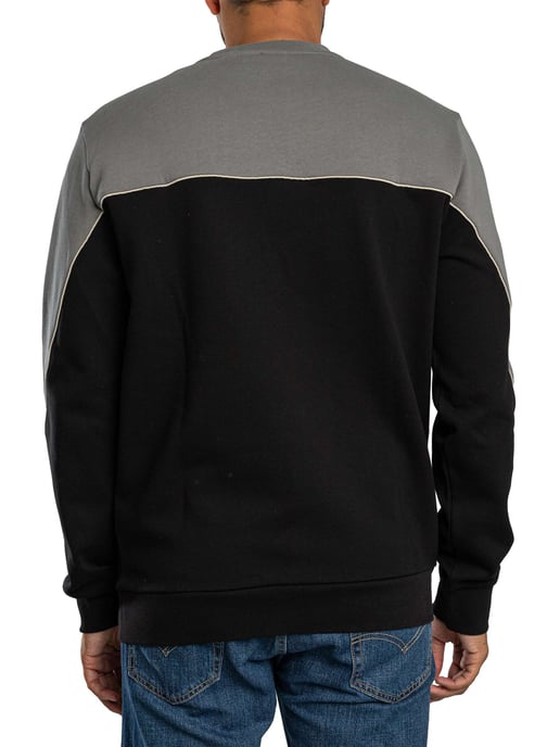 EA7 Sudadera Bicolor, Negro - Image 3