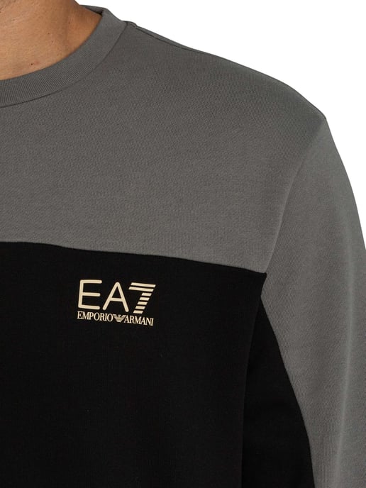 EA7 Sudadera Bicolor, Negro - Image 4