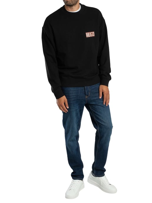HUGO Sudadera Durec Con Estampado En La Espalda, Negro - Image 6