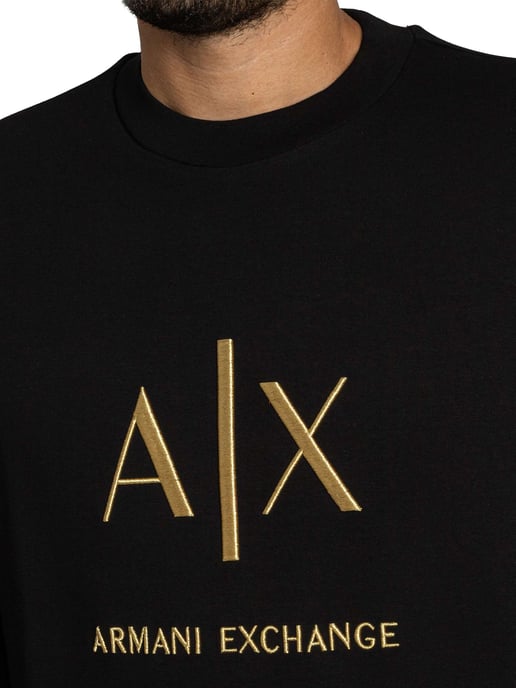 Armani Exchange Sudadera Con Logo Gráfico, Negro - Image 4