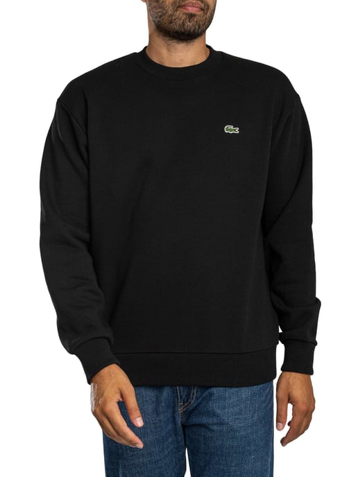 Lacoste Sudadera De Felpa De Algodón, Negro - Image 2
