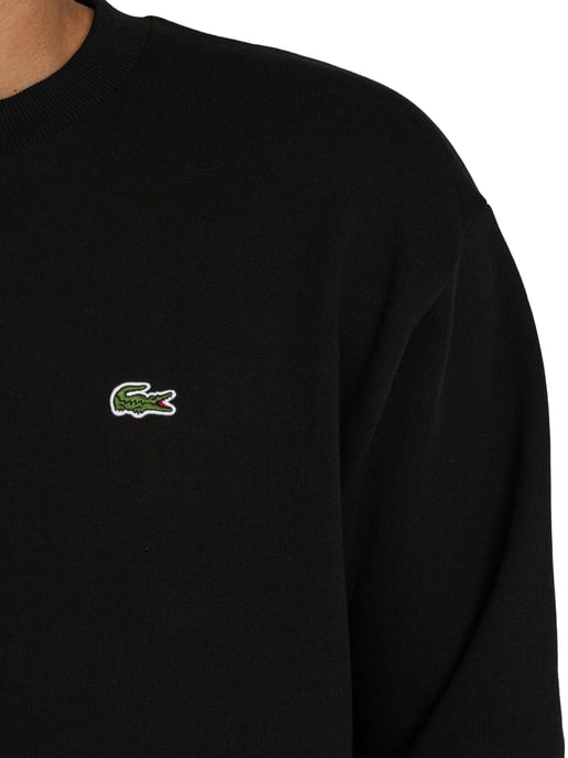 Lacoste Sudadera De Felpa De Algodón, Negro - Image 4