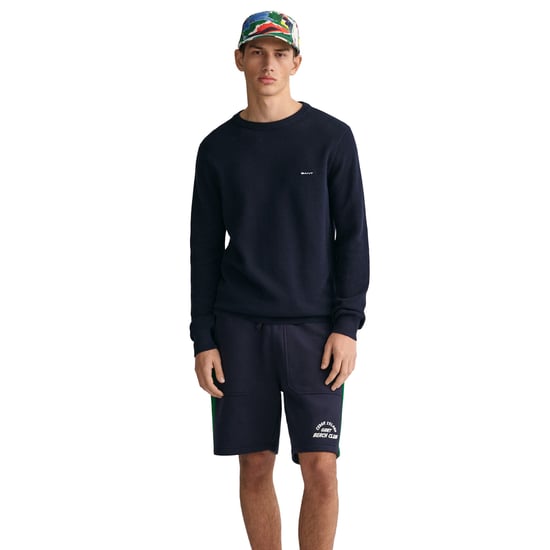 GANT Mens Cotton Pique Crew Neck Jumper - Image 5