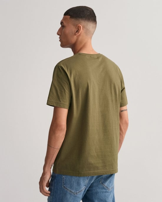 GANT Mens Regular Fit Short Sleeve Shield Logo T-Shirt - Image 2