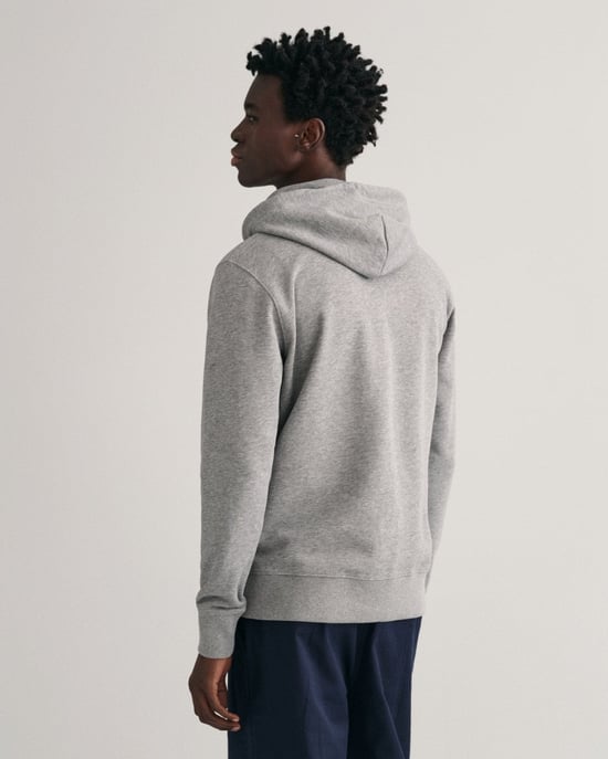 GANT Mens Regular Fit Shield Logo Full Zip Hoodie - Image 2