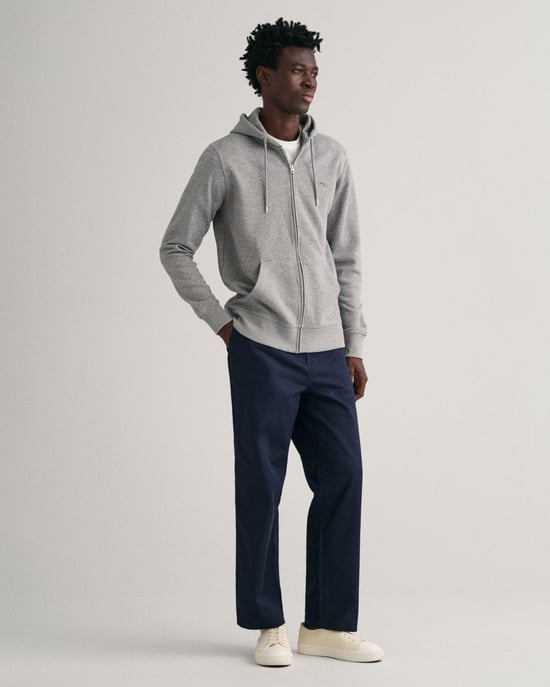 GANT Mens Regular Fit Shield Logo Full Zip Hoodie - Image 5