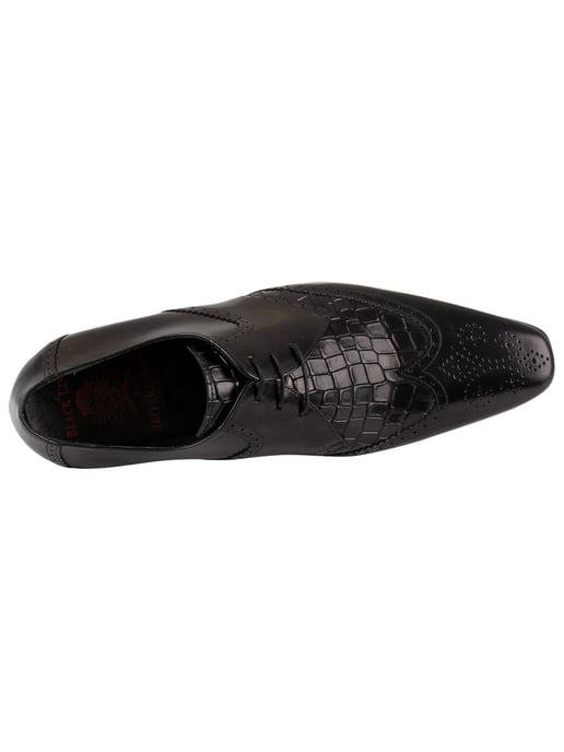 Jeffery West Zapatos Derby De Cuero, Negro - Image 6