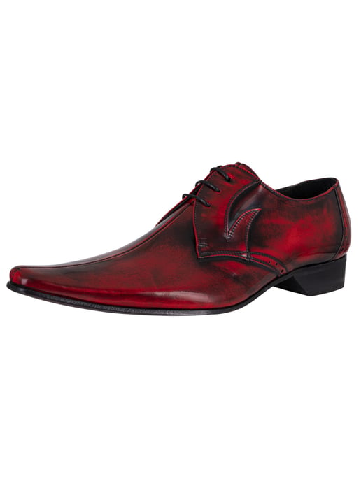 Jeffery West Zapatos Derby De Cuero, Rojo - Image 1