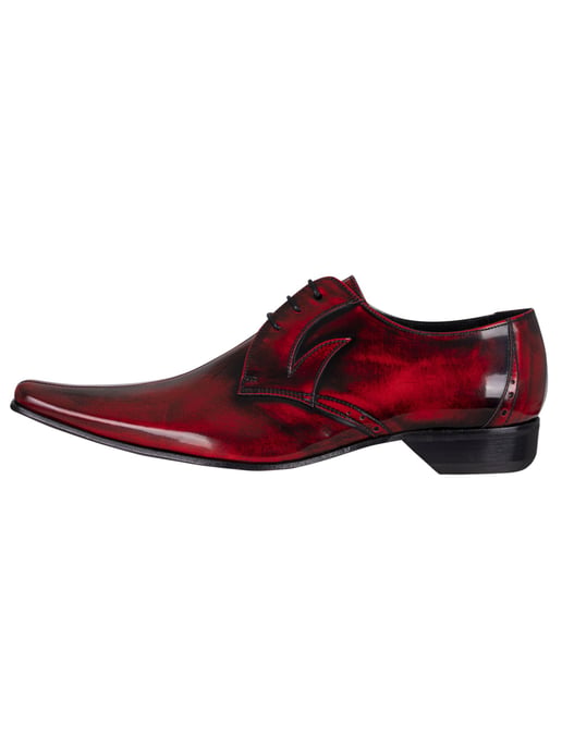 Jeffery West Zapatos Derby De Cuero, Rojo - Image 2