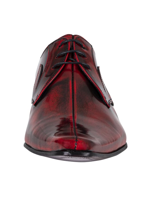 Jeffery West Zapatos Derby De Cuero, Rojo - Image 4