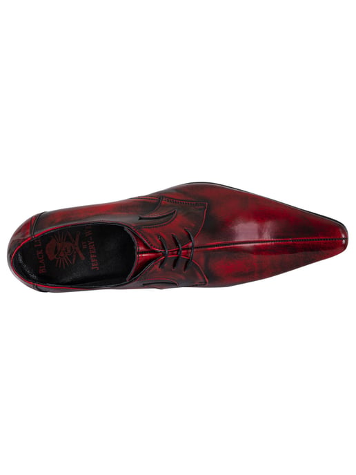Jeffery West Zapatos Derby De Cuero, Rojo - Image 6