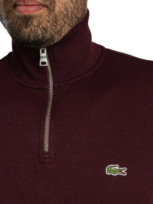 Lacoste Sudadera De Cuello Alto Con Tejido Interlock, Rojo - Image 4