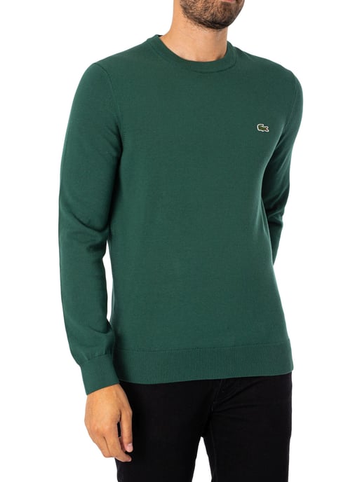 Lacoste Jersey De Cuello Redondo De Algodón Orgánico, Verde - Image 2