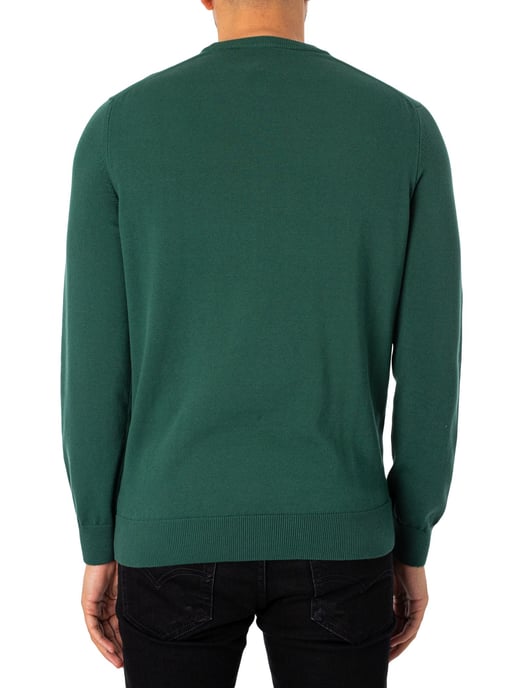Lacoste Jersey De Cuello Redondo De Algodón Orgánico, Verde - Image 3