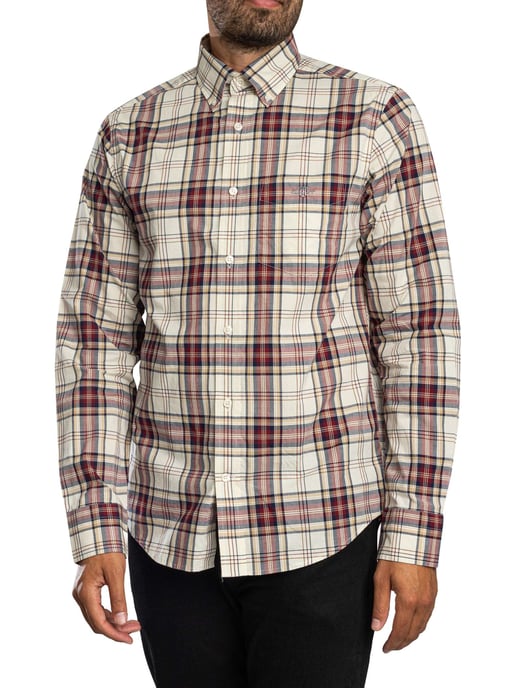 GANT Camisa De Cuadros De Popelina Regular, Multicolor - Image 1