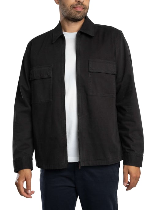 BOSS Sobrecamisa Con Cremallera Lorum, Negro - Image 1