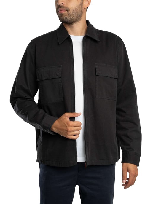 BOSS Sobrecamisa Con Cremallera Lorum, Negro - Image 2