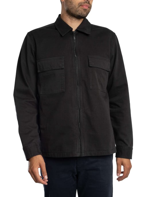 BOSS Sobrecamisa Con Cremallera Lorum, Negro - Image 3