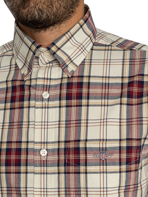 GANT Camisa De Cuadros De Popelina Regular, Multicolor - Image 4
