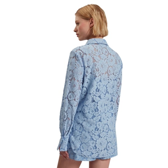 Camisa Azul De Encaje Largo Gennoa De Ted Baker - Image 2