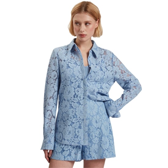 Camisa Azul De Encaje Largo Gennoa De Ted Baker - Image 5